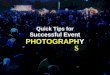 Event Photography Tips