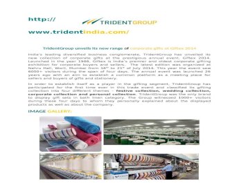 TridentGroup unveils its new range of corporate gifts at Giftex 2014