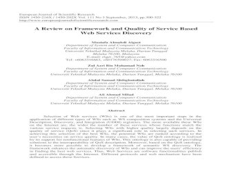 A review on framework and quality of service based web services discovery