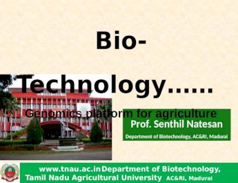 Genomics platform for agriculture-CAT lecture